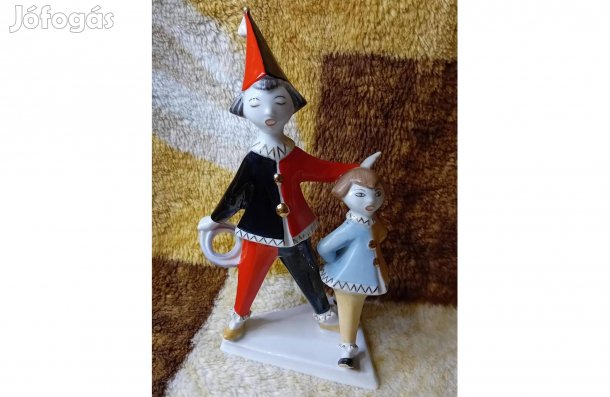 2601/72 Hollóházi porcelán bohóc gyerekek