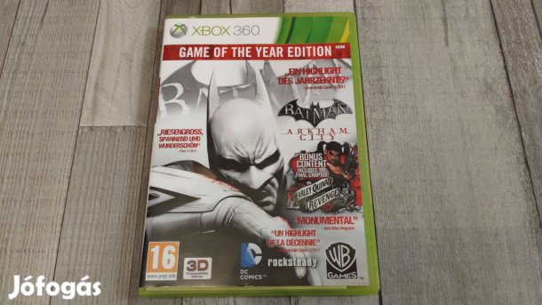 26.01 Xbox 360 Játék: Batman Arkham City Game Of The year Edition Gyár
