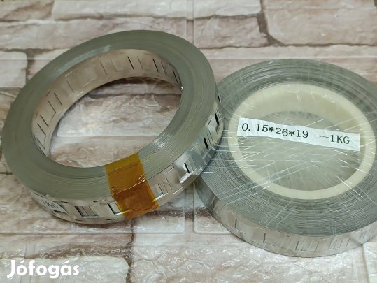 26.0x19.0x0,15 mm, 2P nikkelezett acéllemez, 18650 akkumulátorpakkhoz