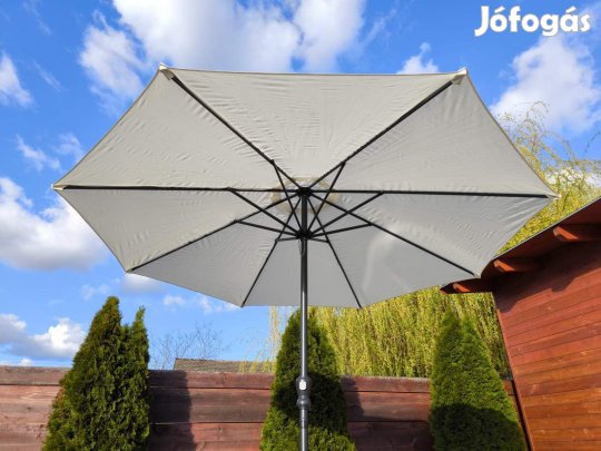 270cm kitekerhető napernyő teraszra bézs / homok színű