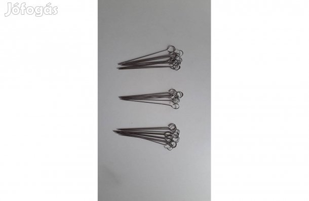 27 db rozsdamentes fém hústű 10 cm
