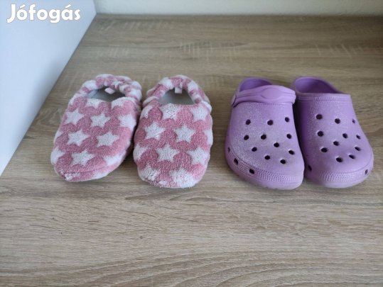 28/29-es 2 pár lányka papucs