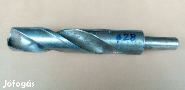 28-as csigafúró szűkített szárral, fémfúró, fúrószár