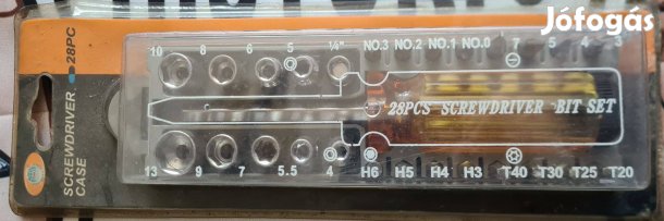 28 részes csavarozó készlet, mágneses véggel