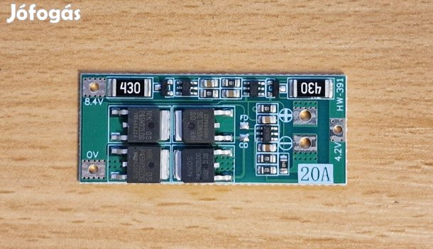 2S20A BMS modul, balanszos, LI-ion 7.4V/8.4V