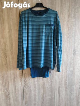 2XL-es kék férfi pizsama szett One Way