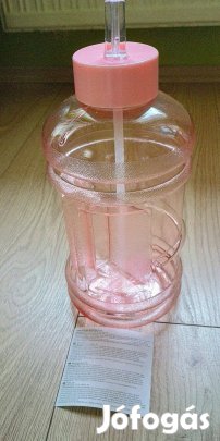 2,2 literes műanyag kulacs, sportkulacs, rózsaszín, új eladó