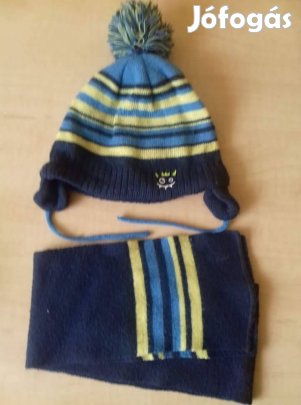 2-3 évesre sapka (kb 52 cm) és sál szett 