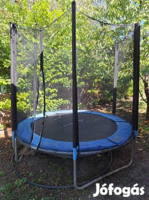2,4m trambulin hálóval 