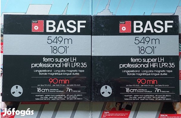 2-DB BASF Lpr 35 549 m Fém Orsó Orsós Magnószalag BASF MAGNÓ Szalag
