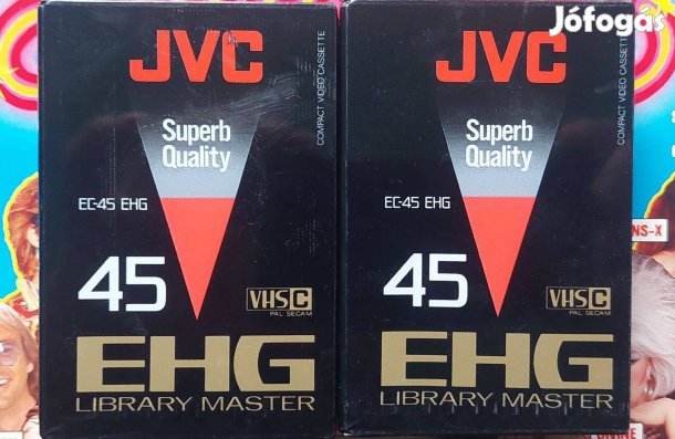 2-DB JVC EC-45 VHSC VHS C Videokamera Kazetta Videó Kazetta