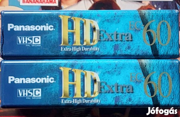 2-DB Panasonic Extra HD VHSC VHS C Videokamera Kazetta Videó Kazetta