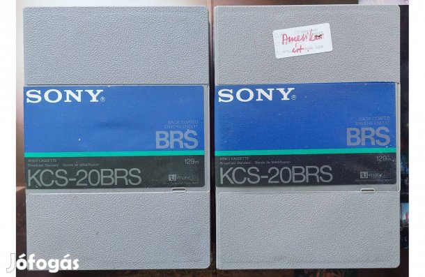 2-DB Sony KCS-20BRS U-Matic 129m Videokamera Kazetta Videó Kazetta