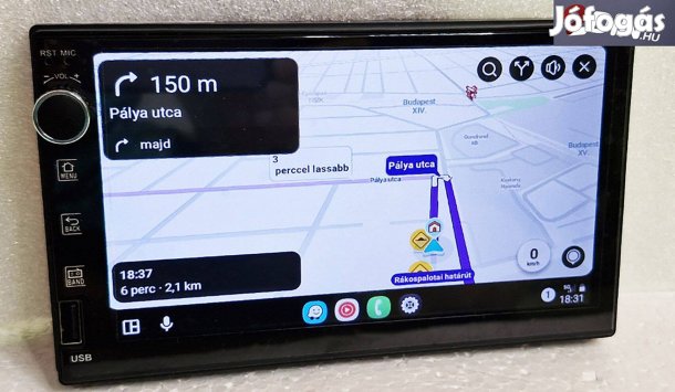 2 DIN 7 Col Android 15 RDS 4GB 64GB Autorádió Fejegység Video Lejátszó