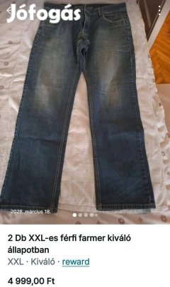 2 Db XXL-es férfi farmer kiváló állapotban