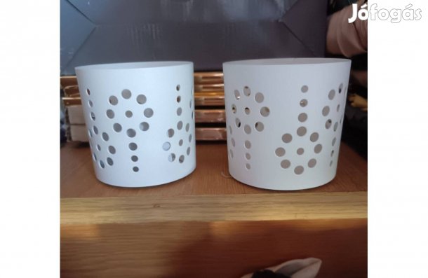 2 IKEA mécses tartó ,festett acél ,vadi új! hangulatfénynek is,szettár