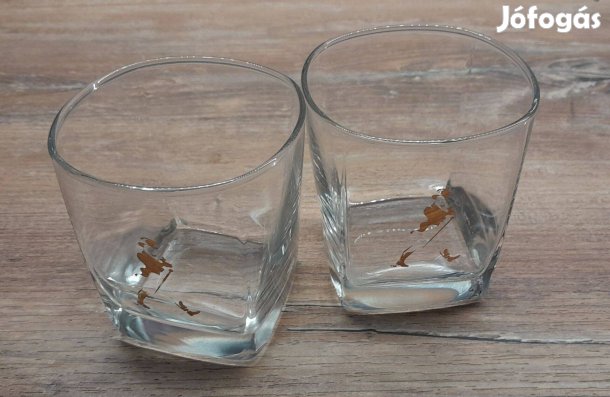2 Johnny Walker pohár (szögletes)