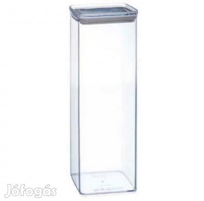 2 Literes Akril Tároló Légmentesen Záródó Fa tetővel  (4656)
