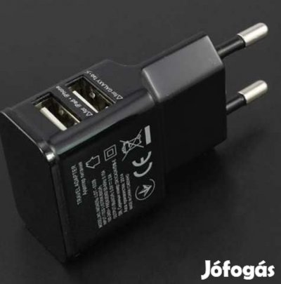 2 Utas USB Gyorstöltő Adapter  1 Amper  (4878)