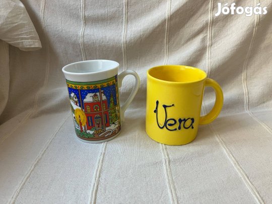 2 bögre, karácsonyi és Vera név