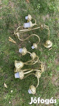 2 csillár, sárgarépa szín