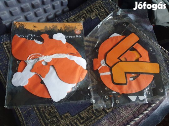 2 csomag Halloween füzér, tökök-szellemek-betűk-denevérek + DVD