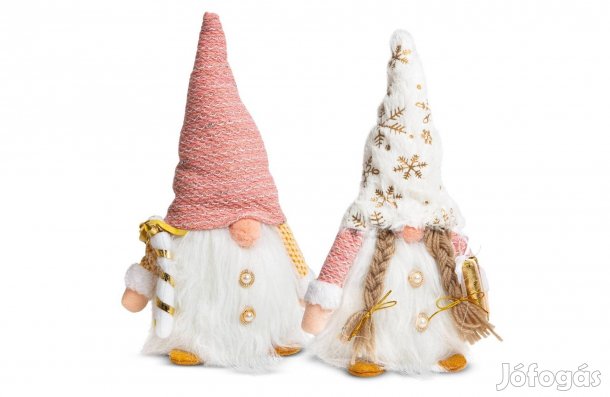 2 darab Karácsonyi Skandináv manó - asztali enteriőr dekoráció - 28cm