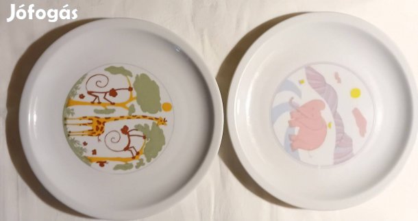 2 darab alföldi porcelán mesetányér