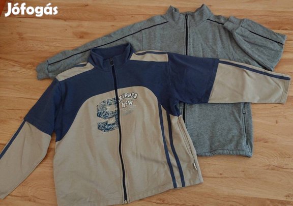 2 darab cipzáros melegítőfelső 146-152-es méretben - mérve
