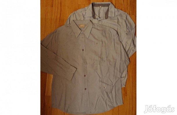 2 darab halványkék hosszú ujjú ing fiúnak kb. 146-152-es