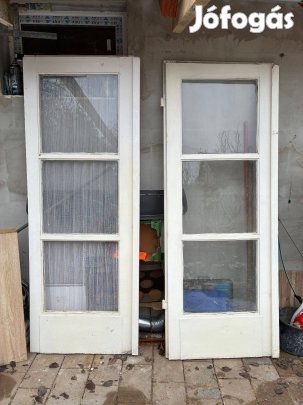 2 darab használt beltéri üveges ajtó eladó