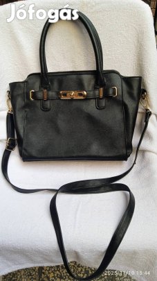 2 darab különböző fekete elegáns bőrtáska kitűnő állapotban