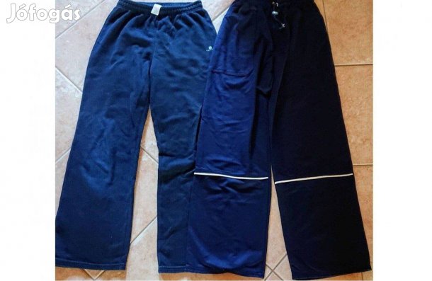 2 darab márkás sötétkék melegítőnadrág 152-es méret - mérve