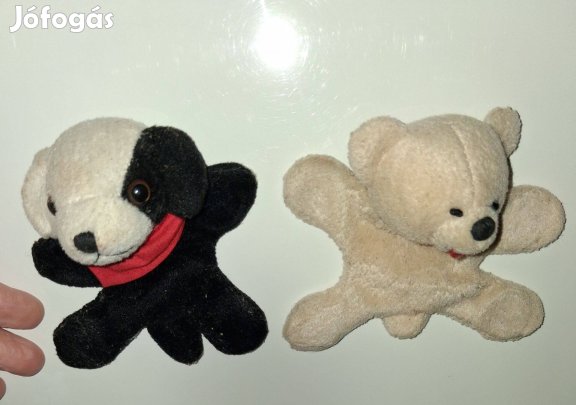 2 darab plüss hűtőmágnes ( kutya, maci)