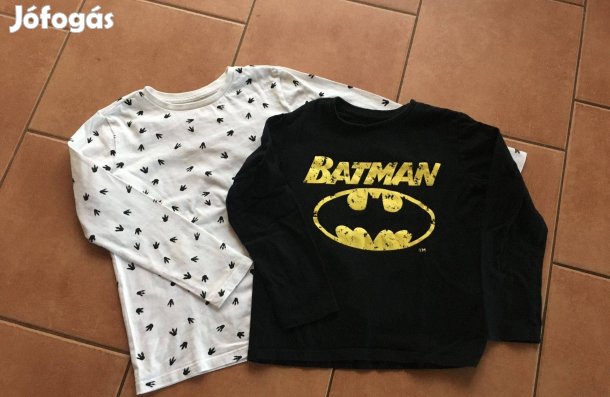 2 db 128-134 új átnőtt hosszú ujjú felső együtt!