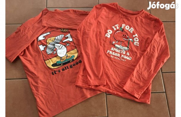2 db 134-140 új átnőtt hosszú ujjú felső együtt!