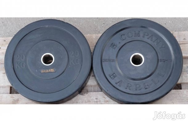 2 db 20 kg-os Bumper, felhúzó tárcsa 51 mm