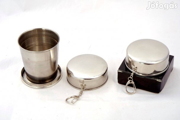 2 db 250 ml fém, összecsukható pohár szett