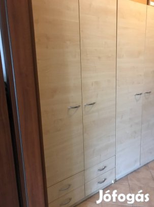 2 db 2 ajtos szekrény nyír szinben