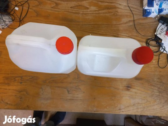 2 db 5 Literes Műanyag Kanna HDPE, Tiszta
