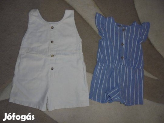 2 db 74-80-as lány nyári overál
