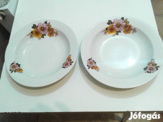 2 db Alföldi porcelán mélytányér egyben eladó 2400,-Ft