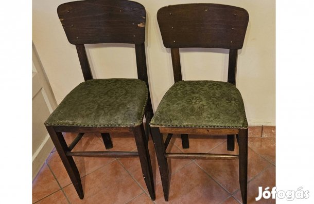 2 db Antik/Retró fa szék - stabil állapotban