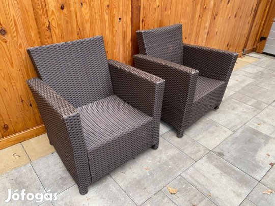 2 db Erős Polirattan Kerti Fotel !