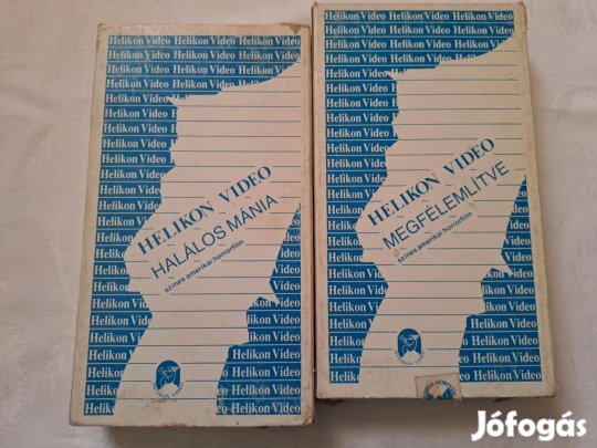2 db Helikon Video VHS: Megfélemlítve és Halálos mánia