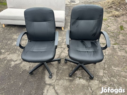 2 db Jysk Nimtofte Irodaszék fekete textilbőr/fekete