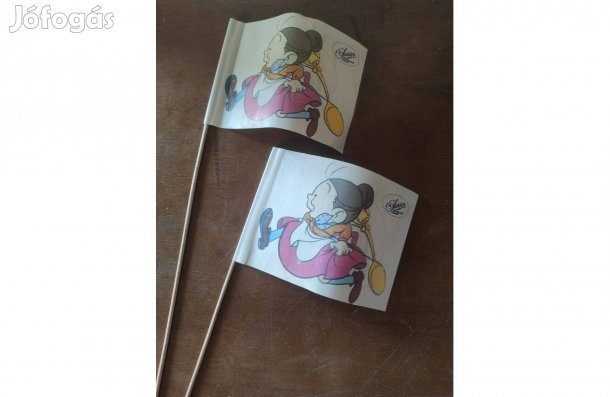 2 db Kalán nénis gyermekzászló, 1989 Gyermeknap, Városliget