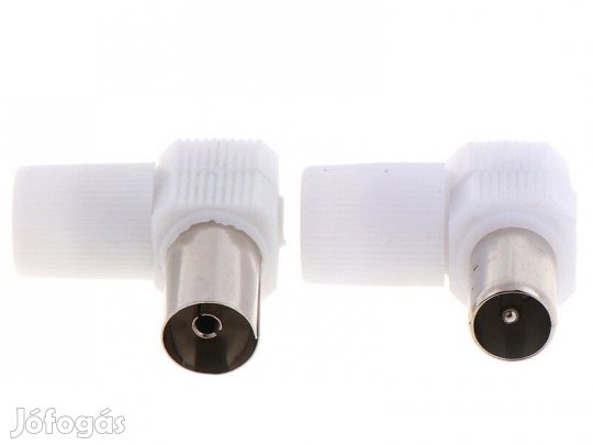 2 db L koax csatlakoz 1x dug, 1x aljzat