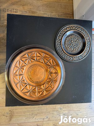 2 db Retro kézműves falitányér eladó