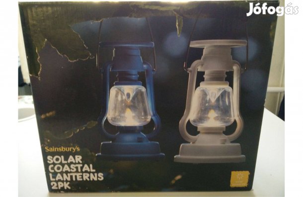 2 db Sainsbury's kültéri IP44 napelemes LED lámpa egyben, nem használt